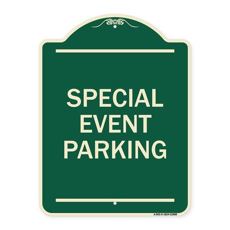 SIGNMISSION Special Event Parking Heavy-Gauge Aluminum Architectural Sign, 24" x 18", G-1824-22880 A-DES-G-1824-22880